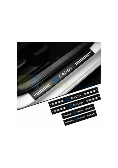 Volkswagen Caddy Karbon Kapı Eşiği Koruma Oto Sticker 4 Parça