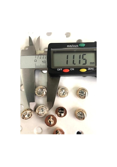 11,5 Mm Gold Taşlı Düğme 15 Adet