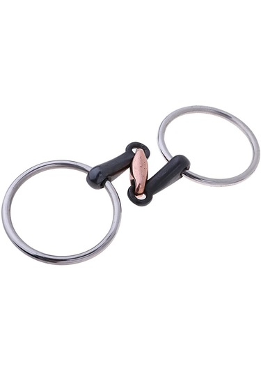 Homyl Copper Link Eggbutt Kantarma Halkası At Için Kantarması 105mm Gümüş