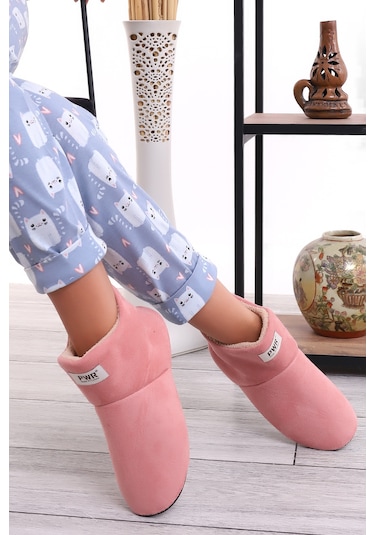 U001 Erkek Kadın Çocuk Ev Pandufu Botu Ev Ayakkabısı Pudra