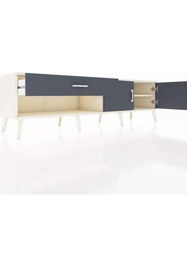 Hyperion Tv Ünitesi Tek Raflı Tek Çekmeceli 2 Kapaklı 176x44x51 Aytaşı-antrasit/antrasit Antrasıt/antrasıt