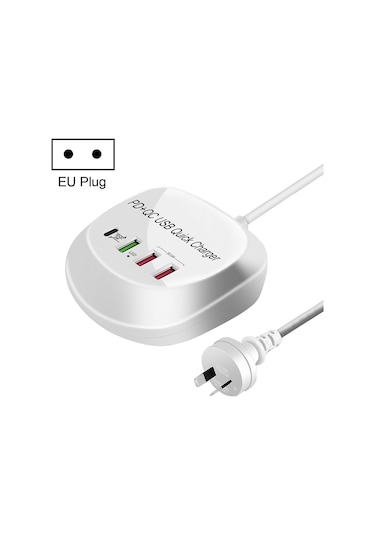 Wlx-t3p 4'ü 1 Arada Pd Qc Çok Fonksiyonlu Akıllı Hızlı Şarj Usb Şarj Cihazı Ab Fiş