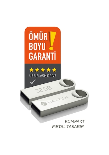 Maxron 32 GB USB 2.0 Metal Flash Bellek