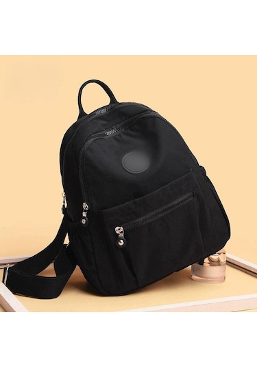 Kadın Basit Çok Yön Moda Hafif Sırt Çantalı-siyah Siyah