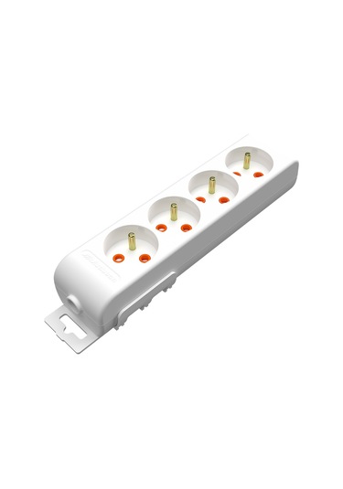 Mutlusan Ri-Tech 4'lü Çocuk Korumalı Grup Priz Klemensli Beyaz