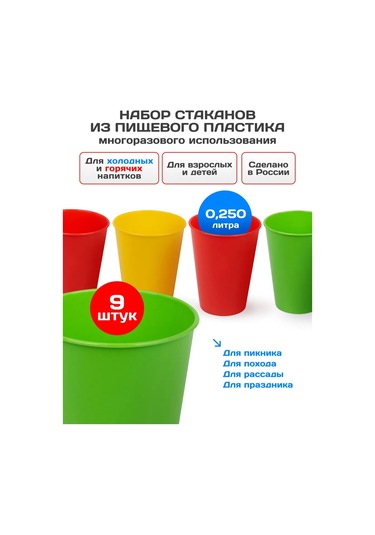 Gred 9'lu Yeniden Kullanılabilir Plastik Bardakl 418392687 Yeşil