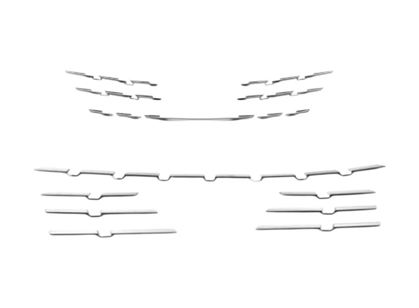Ueskrom Renault Megane 4 Krom Ön Panjur Ve Ön Tampon Seti 13 Parça 2020 Üzeri Yeni Kasa