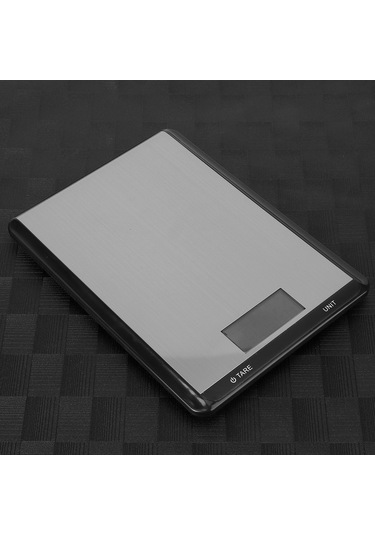 Youmex Pratik Mutfak Dijital Terazi, 10kg/1g Hassas Ölçüm, Paslanmaz Çelik Yüzey, Çoklu Birim Dönüşümü G/oz/ml/kg Siyah
