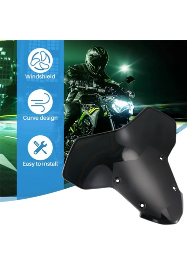 Nayomiglow Motosiklet Ön Camı Ön Cam Rüzgarlık Hava Akımı Deflektörleri Kawasaki Ninja Z-h2 21-2024 Zh2 Z H2 Se Siyah