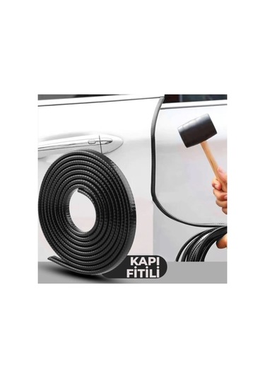 Araç Kapı Koruma Fitili Çarpma Çizilme Önleyici Fitil Siyah 5 Mt
