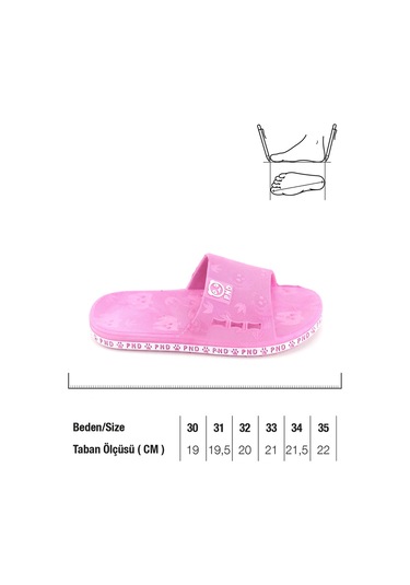 Gezer Kız Çocuk Airblow Yazlık Islak Zemine Uygun Ev Bahçe Banyo Havuz Terlik Fuşya