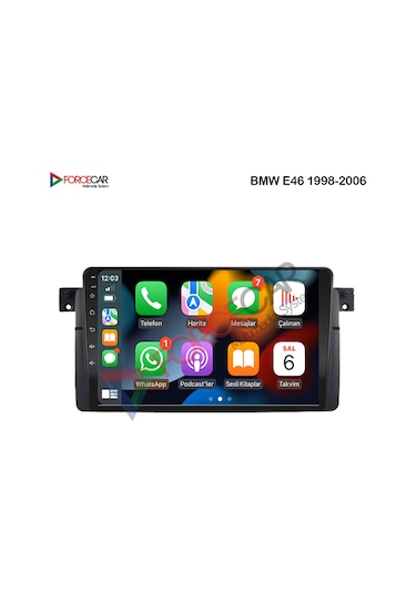 BMW E46  ANDROİD MULTİMEDYA 2_32 KABLOSUZ CARPLAY
