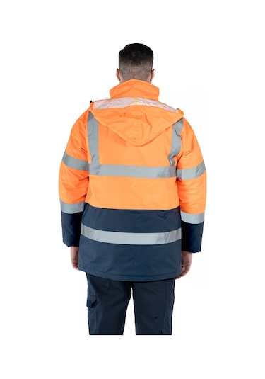 Çift Renkli Hi - Vis Kaban Turuncu - Lacivert