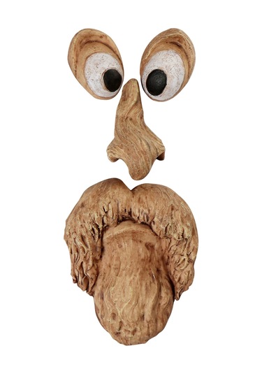 Aubyhe A Tipi Ağaç Kabuk Yüz Figürü, Bahçe Dekorasyonu, Paskalya Ve Halloween Dışarıdaki Kreatif Prop, Kolay Kurulum, Canlı Görünüm