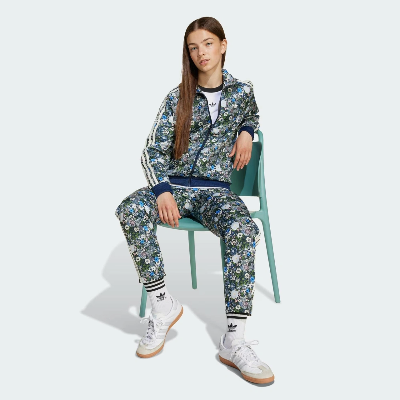 Adidas Originals X Liberty London Firebird Çocuk Sweatshirt C-adıjv7823c40a00 Mavi