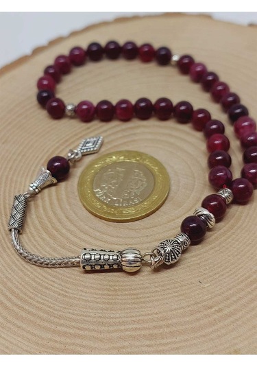 Lal Granat Garnet Taşı Tesbih 33lük 6mm 42235 Çok Renkli