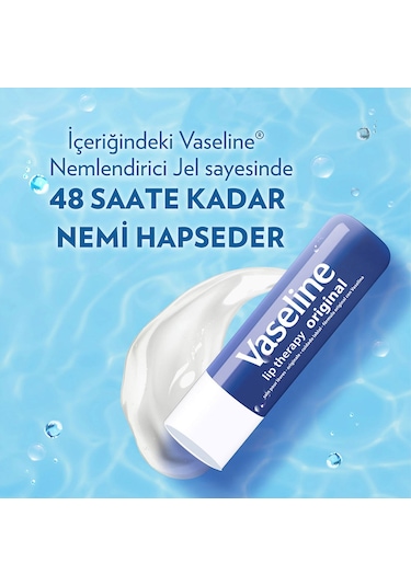 Vaseline Lip Therapy Dudak Bakım Kremi Original 4.8 Gr X2