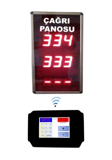 Dokunmatik Ekran Kumandalı 3 Satır Kablosuz Fastfood Sıramatik Numaratör Sistemi