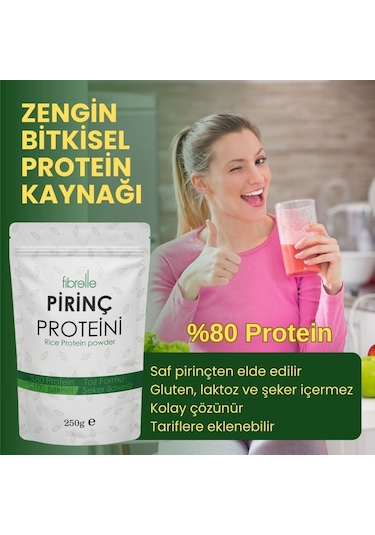 Pirinç Proteini Tozu 250 G // Yüksek Protein Oranı // %80 Protein