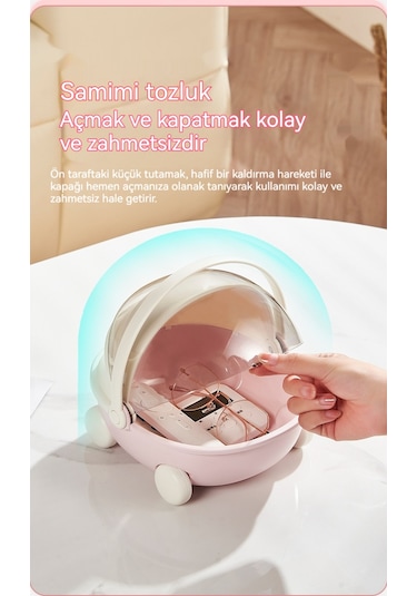 Ev Sevimli Kutu Masaüstü Çeşitli Saklama Kutusu Mavi 2l