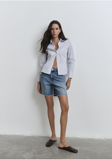 Mavi - Lidia Real Blue Puslu Koyu Mavi Jean Şort 1410145-89744 Koyu Mavi