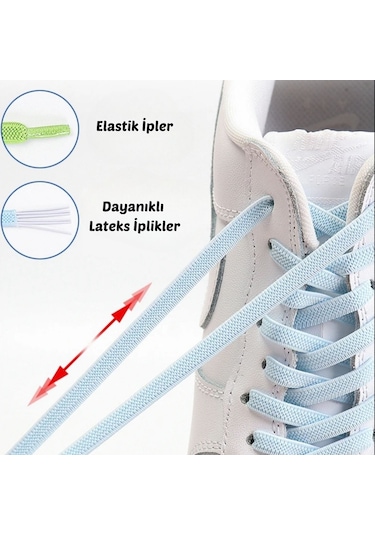 Tak Bırak,klipsli Elastik,yeni Nesil Akıllı Bağcık,füme Koyu Gri
