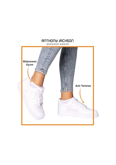 Giorgina Ferri Unisex 10'lu Kutu Bambu Premium Dikişsiz Bay - Sneaker Çorap Çok Renkli