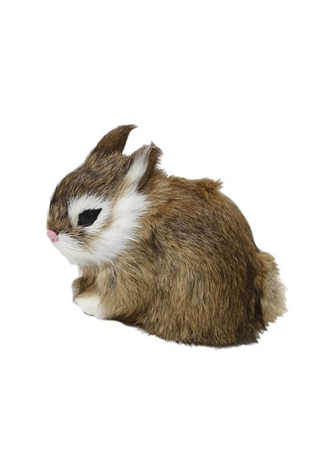 Suntek Simülasyon Relastik Tavşan Ev Dekorasyonu- 13x7x10cm