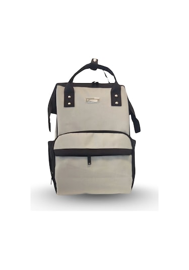 Vegmann Tender Anne Bebek Bakım Sırt Çantası Biberon Termos Gözlü Siyah-gri Siyah-gri Gri - Siyah