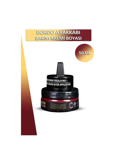 Bağcık + Fabcare Ayakkabı Bakım Kremi Boyası Cam Kavanoz Süngerli 50 Ml Set 001