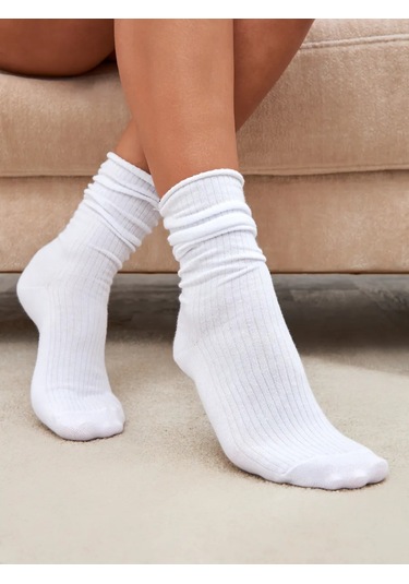 John Jeniford Ribanalı Yüksek Çorap Seti 3 Çift 388879420 Beyaz