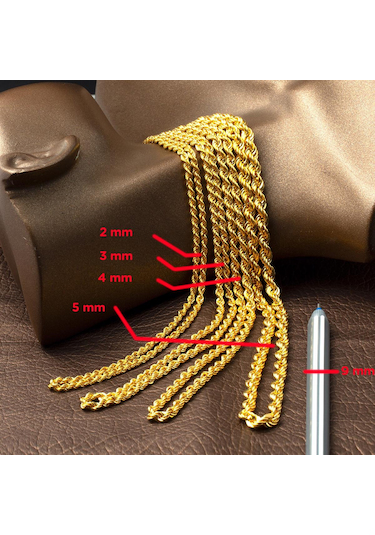 Bilezikci Burma 8 Ayar Altın Zincir 45 CM 8hl452