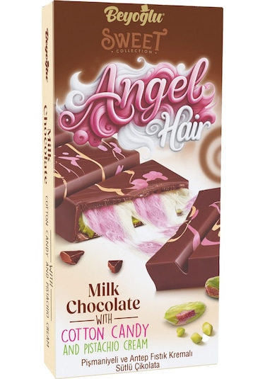 Beyoglu Angel Hair Pişmaniye Ve Antep Fıstık Dolgulu Sütlü Çikolata 170 G