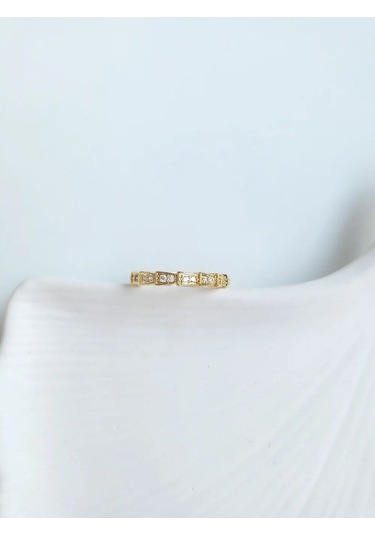 Vip Gold Taşlı Ayarlanabilir Yüzük Altın