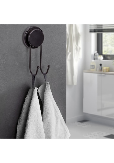 Okyanus Home Magic Fix Sihirli Yapışkan Siyah İkili Askı Siyah