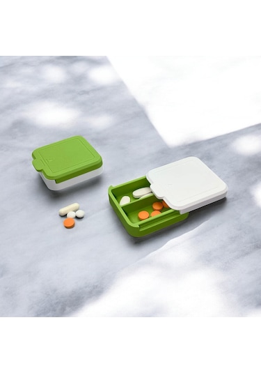 Taşınabilir İlaç Kutusu Kare 2 Adet