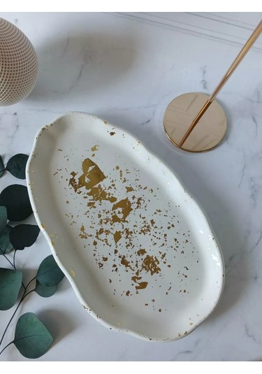 Cre Art Dekoratif Stand Alçı Aksesuar Tepsi 150202710 Gri