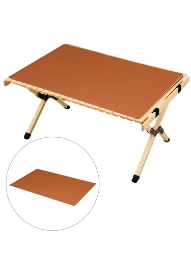 Homyl Taşınabilir Katlanır Kamp Masası Açık-kahve-55x115cm Açık Kahve 55x115cm Çok Renkli