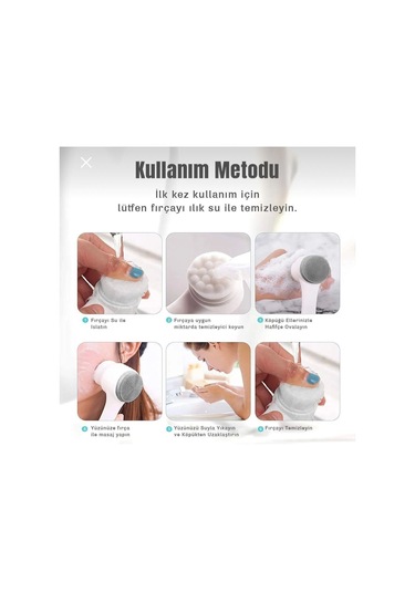 Keops Çift Taraflı Silikon Cilt Temizleme Fırçası Plastik