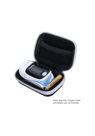 Vkemall Pulse Oksimetre Nabız Oksimetresi Koruyucu Çanta Seyahat Çantası Parmak Ucu Pu Suya Dayanıklı Da Siyah
