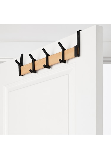 Nwood N-as 01 Masif Ahşap Organik Kapı Arkası Elbise Askısı Ahşap