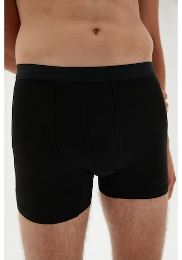 Weweus Siyah Erkek Süper İnce Doğal Bambu Lüks Boxer 1012 Siyah