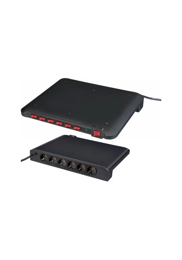 Eco-line Comfort Güvenlik Anahtarlı 6'lı Uzatma Priz 12