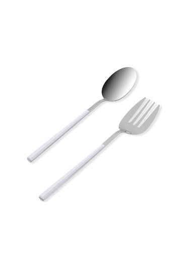 The Mia Bianco Salata Servis Takımı Gümüş 2 Parça Ckb0246 Gümüş