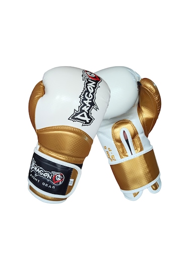Aksaspor Dragon Carbon 5 Muay Thai Boks Ve Kick-Boks Eldiveni Beyaz