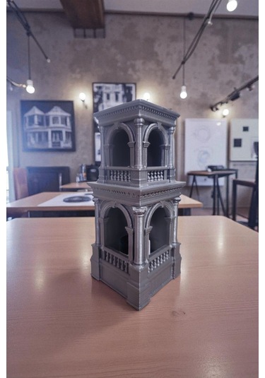 Oxyteez Dekoratif Tasarım Biblo Gri Renk Reçine Tasarım Ev Ve Ofis Dekorasyonu