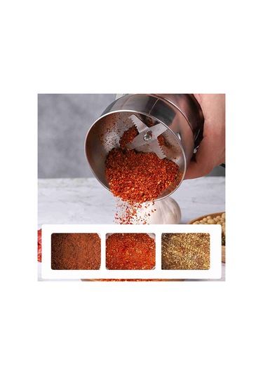 Gajeena 304 Paslanmaz Çelik Elektrikli Kahve Değirmeni - Tahıl, Fıstık, Baklagil, Baharat Öğütücü - Hızlı Ve Eşit Öğütme - 220-240v İngiliz Standartı Siyah - Gümüş