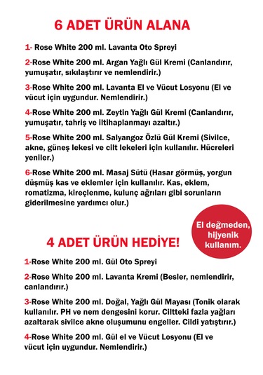 Aile Bakım Seti 6 Adet Ürün Alana, 4 Adet Ürün Hediye