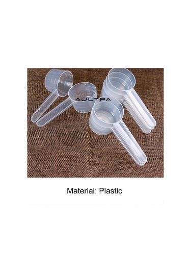1 Adet Düz Tabanlı Dereceli Ölçü Kaşığı Şeffaf Plastik Tek Tek Paketlenmiş Hassas Ölçüm İçin Beyaz