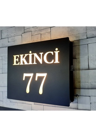 Özelleştirilebilir Işıklı Kapı Numarası (553416405)